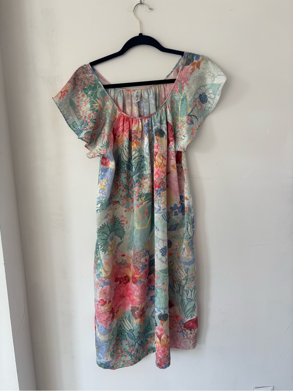Mary McFadden S Vintage Designer Floral Colorful Slip Dress